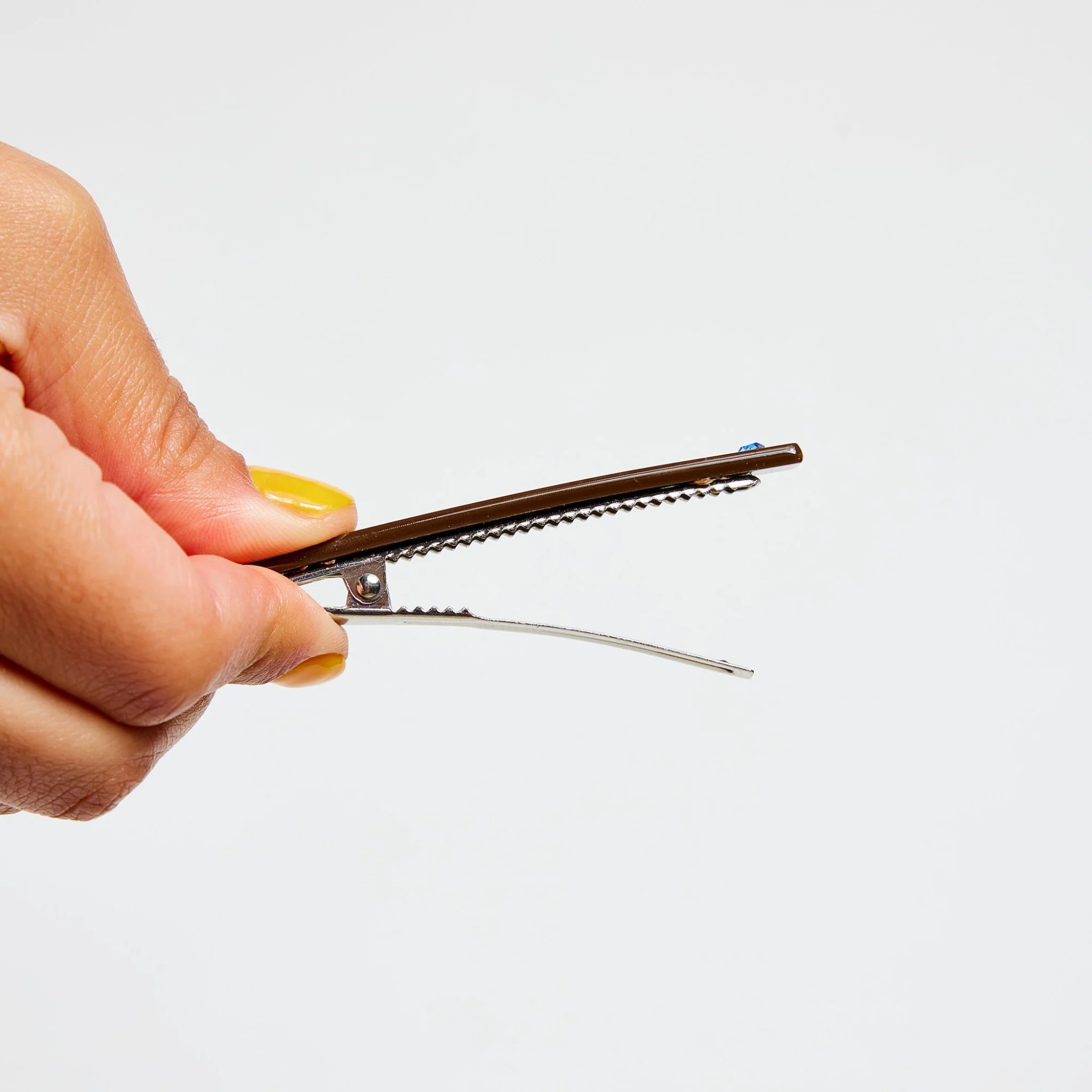 Allie Clips in Chocolate + Periwinkle - Image 3