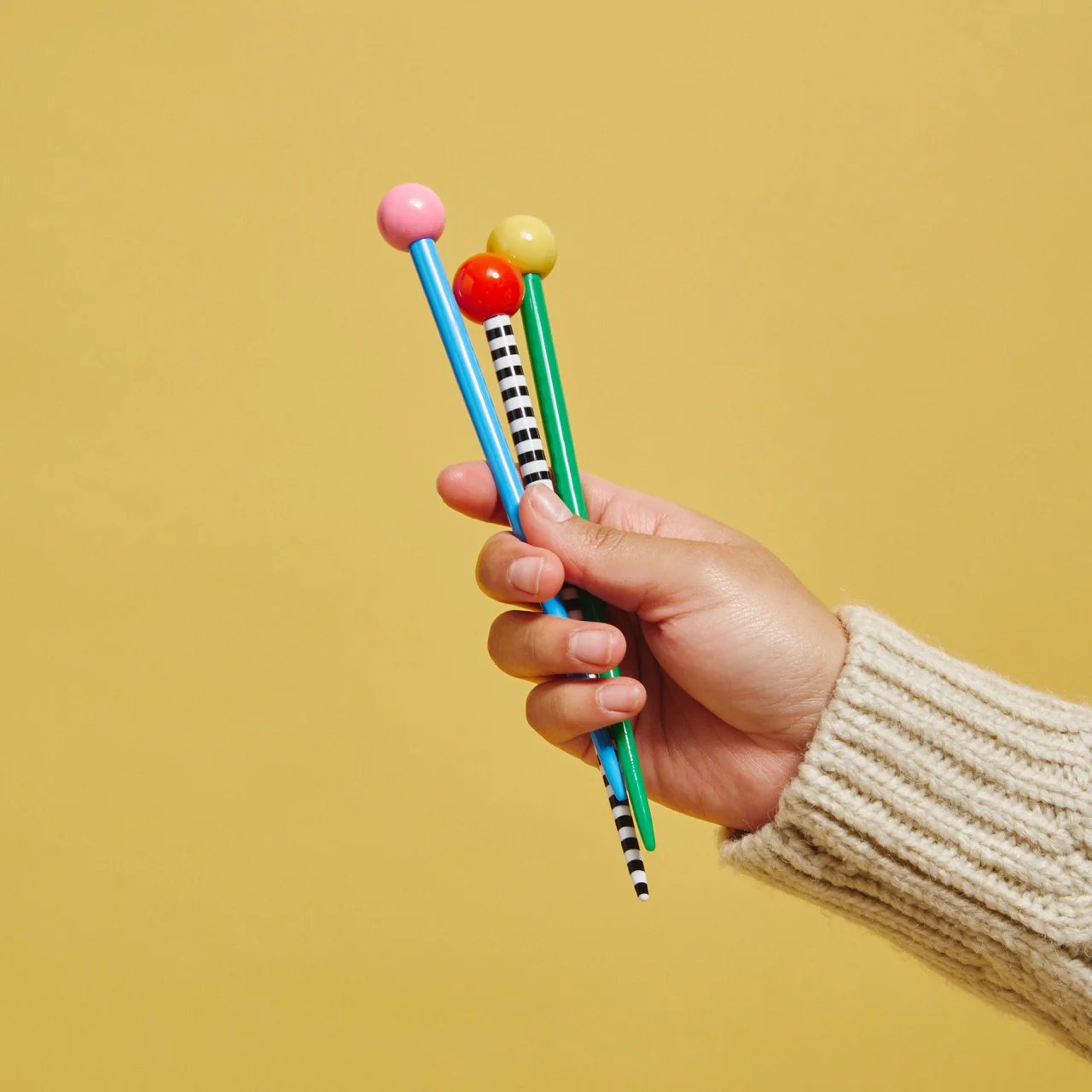 Gum Ball Hair Stick in Blue + Pink - Image 3