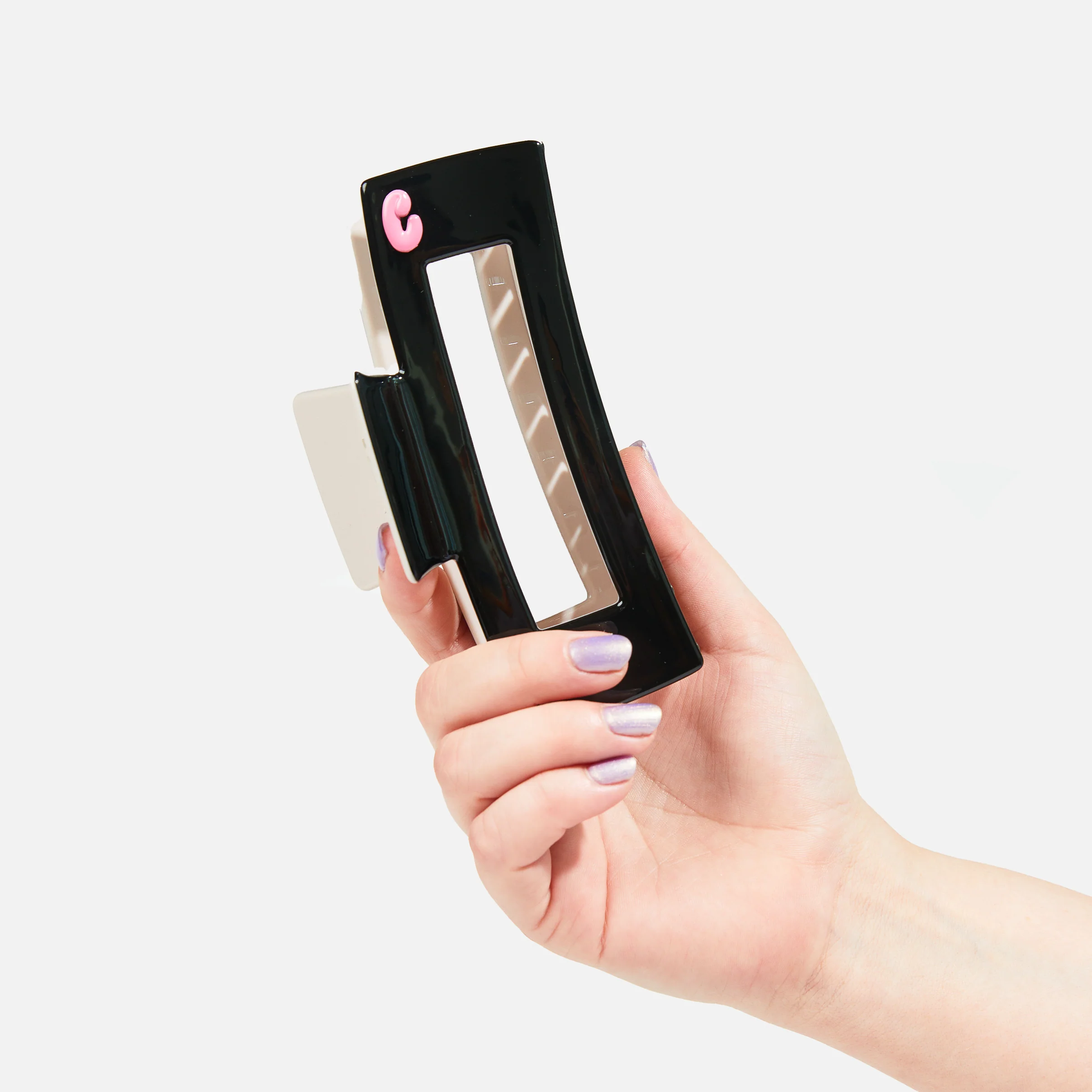 Jumbo Box Claw in Black + Taupe - Image 4