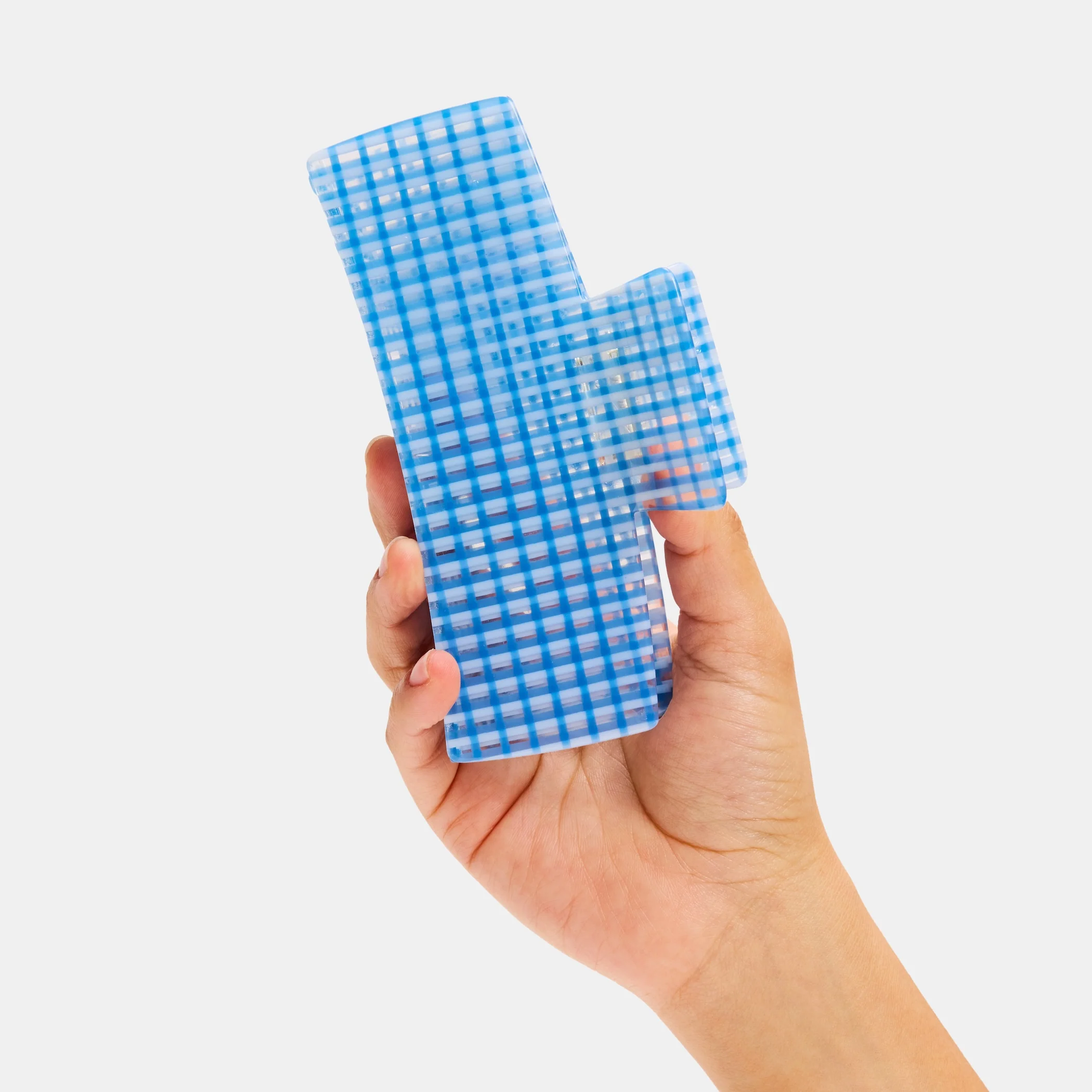 Jumbo Box Claw in Blue Lattice - Image 3