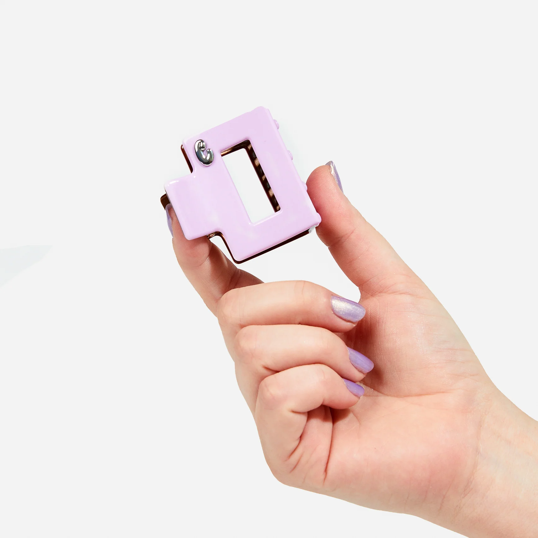 Midi Box Claw in Lilac + Brown - Image 4