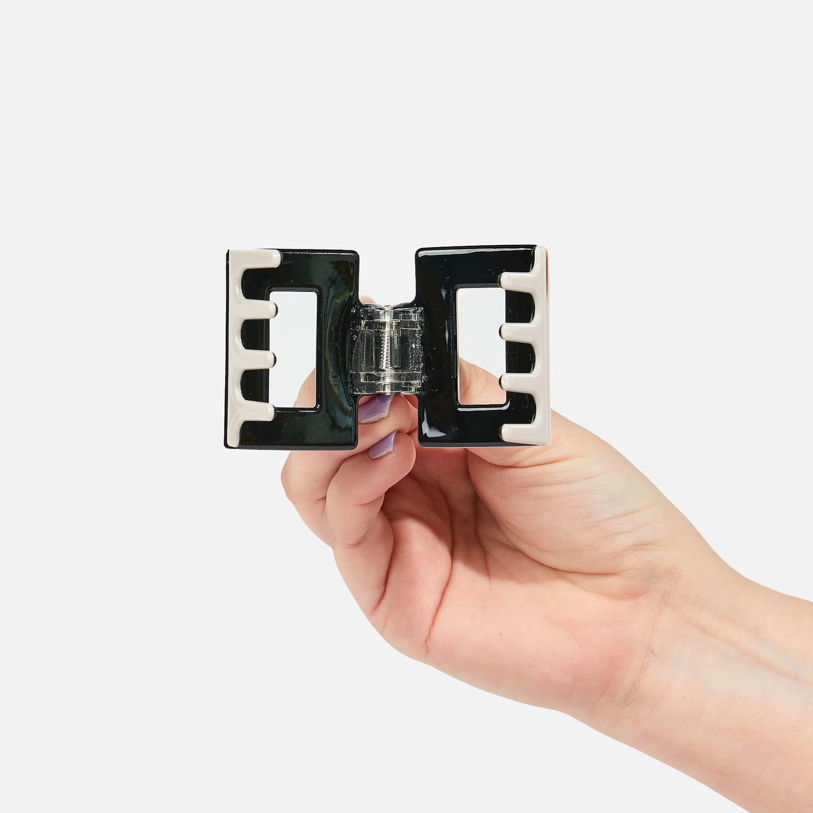 Midi Box Claw in Taupe + Black - Image 3