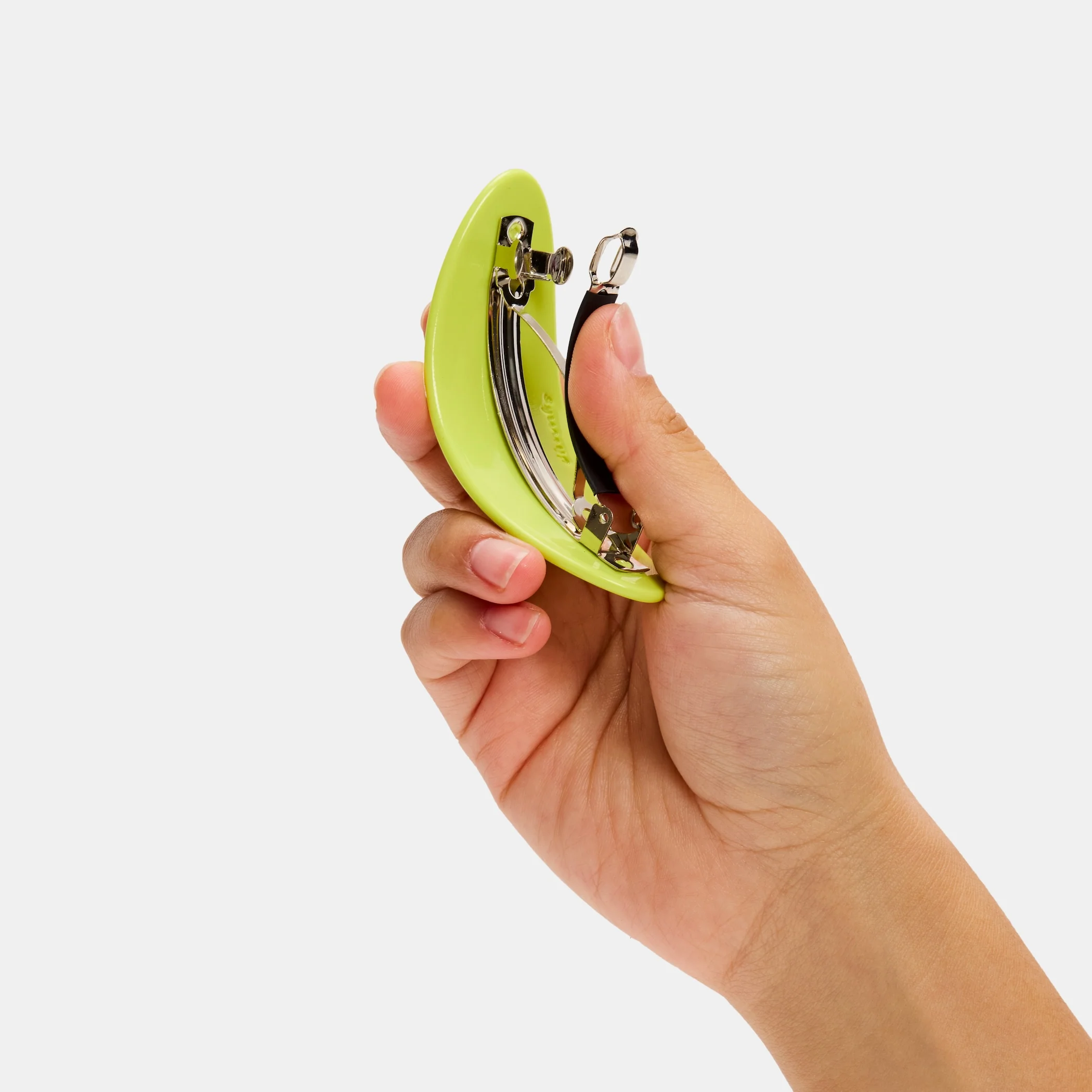 Oval Barrette in Lime - Image 4