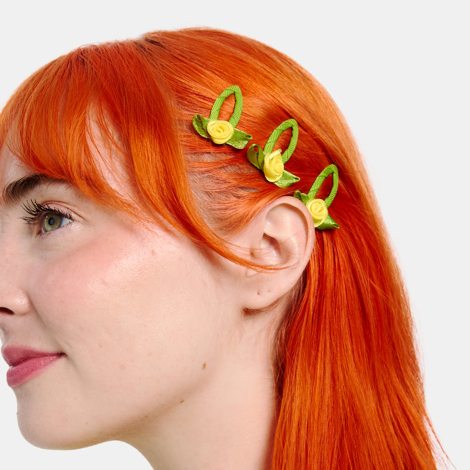 Rosette Snap Clips in Yellow - Image 3