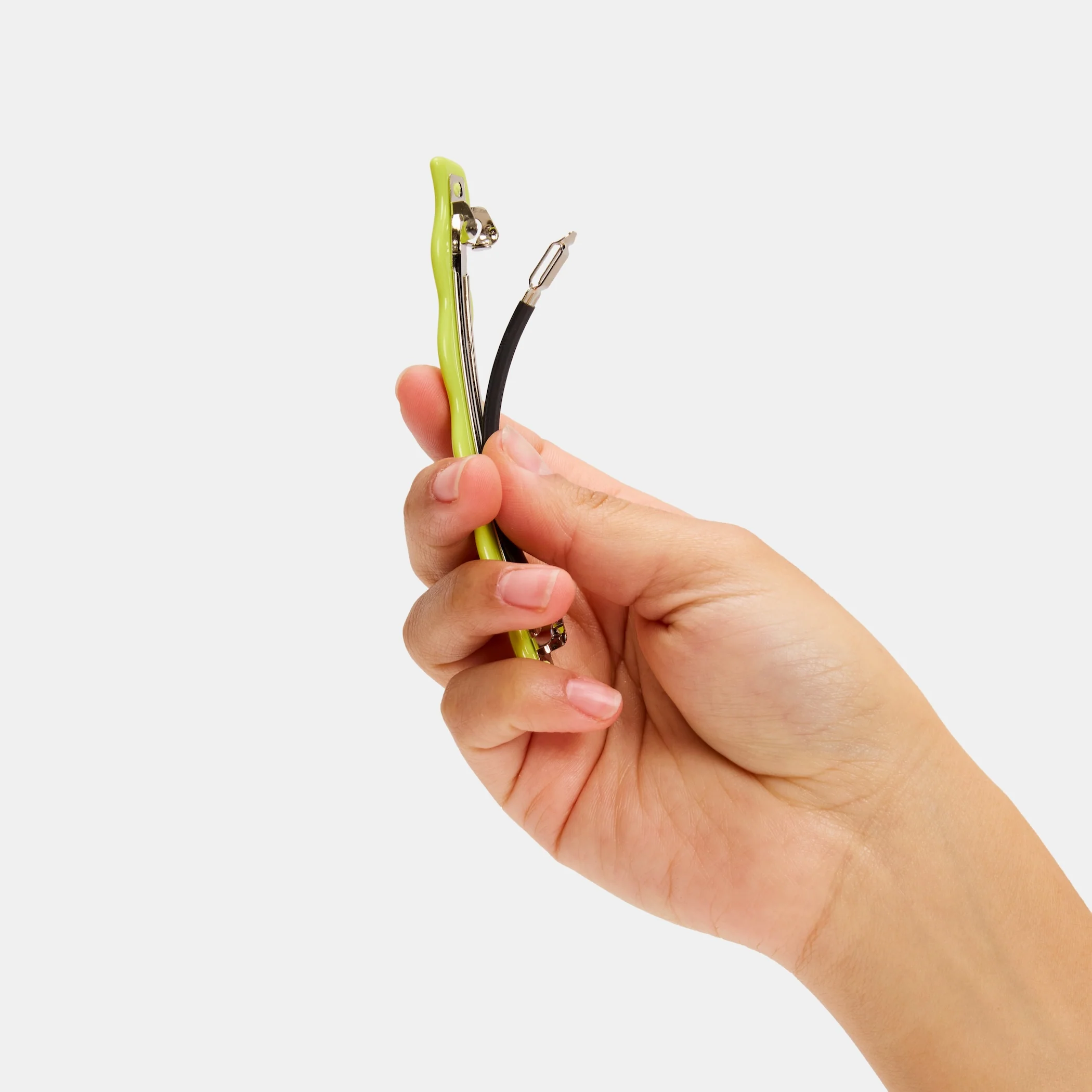 Skinny Wave Barrette in Lime - Image 3